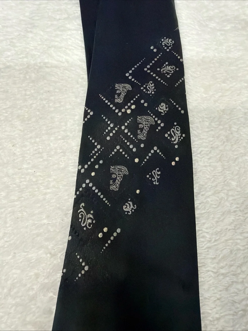 Versace Collection Men’s Black Tie  - 100%silk made in Italy 60” Medusa